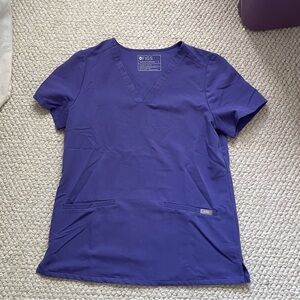 Figs Amethyst Casma Three Pocket scrub top